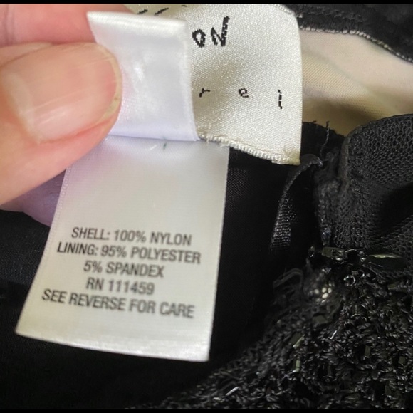 Crochet bust chiffon black summer dress - Picture 5 of 6